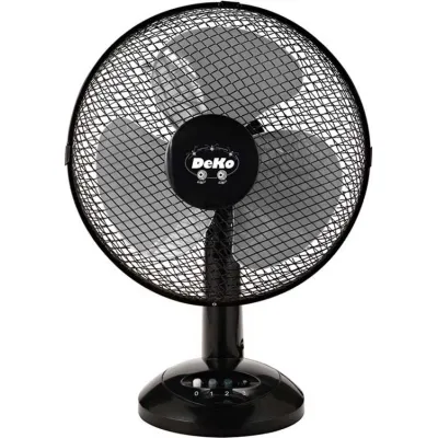 Deko Tischventilator B306 Stratos | 29 cm Durchmesser | 40W | 3 Stufen | oszillierend & neigbar | Kunststoff | schwarz