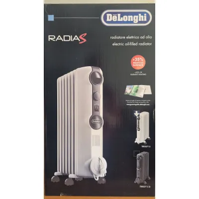 De'Longhi Öl-Radiator TRRS 0715 | 1500W Heizleistung | 3 Stufen | 7 Rippen | Thermostat | Frostschutz | hellgrau