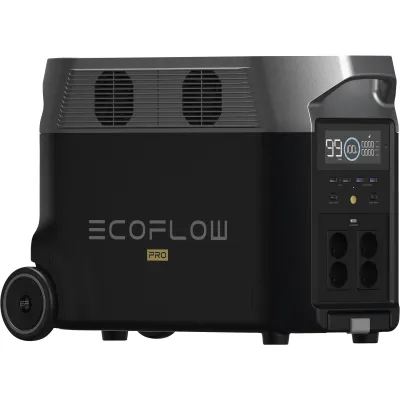 EcoFlow Powerstation DELTA Pro EU | 3600Wh LiFePO4 Akku | 4500W X-Boost | Solargenerator tragbar schwarz