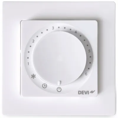 DEVI Raumthermostat DEVIreg Basic 140F1164 | programmierbar | Bluetooth | Fußbodenheizung | 230V 16A | IP21 | weiß