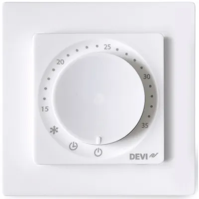 DEVI Raumthermostat DEVIreg Room 140F1165 | programmierbar | Bluetooth | 230V 16A | Boden- & Raumtemperatur | Weiß