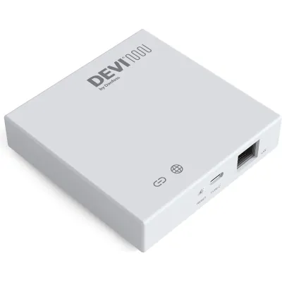 DEVI Gateway 140F1166 Connect für Zigbee | 5W | IP20 | Ethernet Schnittstelle | TCP/IP | App-Steuerung | DC