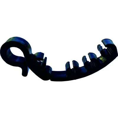 DEVI Dachrinnenhalter 140F1511 für Heizleitung DTCE | mit Gelenk | 25 Stück | UV-beständig | Kunststoff | schwarz