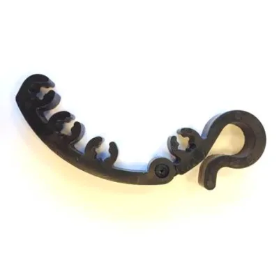 DEVI Dachrinnenhalter 140F1511 für Heizleitung DTCE | mit Gelenk | 25 Stück | UV-beständig | Kunststoff | schwarz