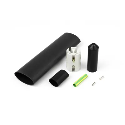 Danfoss DEVI Anschlussgarnitur 19400126 | Heizband Anschlussset mit Klemmstein | Schrumpfschlauch | Warmschrumpftechnik