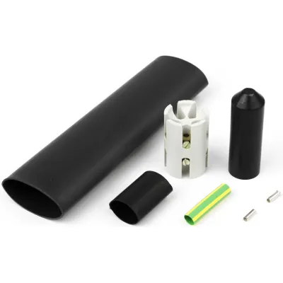 Danfoss DEVI Anschlussgarnitur 19400126 | Heizband Anschlussset mit Klemmstein | Schrumpfschlauch | Warmschrumpftechnik