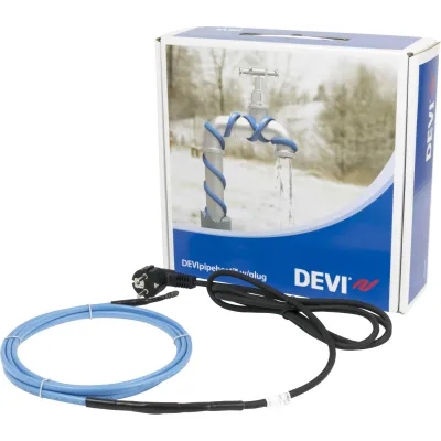 Devi Heizband DPH-10 4m | 230V | 10W/m | steckerfertig | selbstbegrenzend | blau | Rohrbegleitheizung | Frostschutz