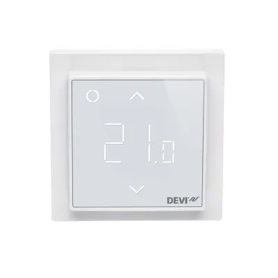 DEVIreg Smart Thermostat 230V | Raum- und Bodenthermostat | WLAN App-Steuerung | Touch | digital | polarweiß RAL9016