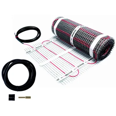 DEVI Dünnbettheizmatte 140F0421 | Heizmatte 100 W/m² 4 m² 400 W | selbstklebend | 230 V | Höhe 3,2 mm | Bad & Feuchtraum