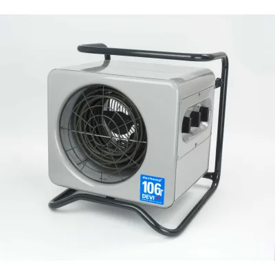 DEVI Industrie-Heizlüfter devitemp 109 T 69-812543 | 9 kW | 400 V | Timer | Raumthermostat | Überhitzungsschutz | IPX4