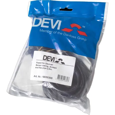 DEVI Montageset für devicell 18-055300 Leerrohr DN10, Fühlerhülse und Alufolie
