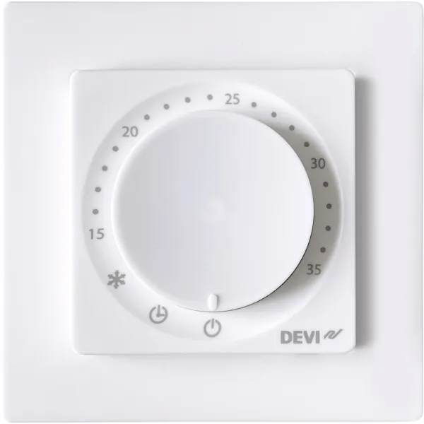 DEVI Raumthermostat DEVIREG ROOM 140F1161 | 230V 16A IP21 | programmierbar | Bluetooth | für Fußbodenheizung | weiß