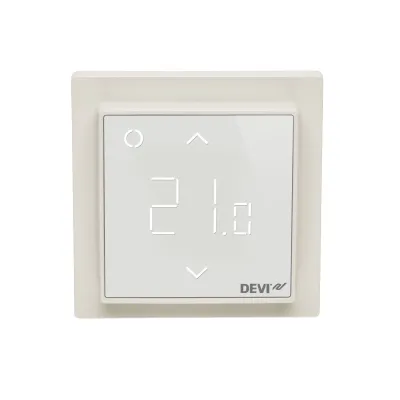 DEVI Smart WLAN Thermostat 140F1141 | Fußbodenheizung | App-Steuerung | Touchscreen | 230V | reinweiß