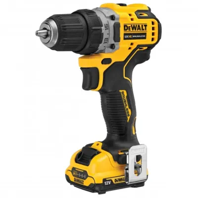 DEWALT Akku-Bohrschrauber DCD701D2-QW 12V/2Ah | Li-Ion XR | 2-Gang | bürstenloser Motor | kompakt | gelb/schwarz
