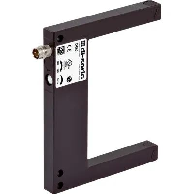 di-soric Gabellichtschranke OGU 081 G3-T3 80mm Infrarot | M8 Stecker | IP67 | Metall | 10-30V DC | Rotlicht | IO-Link