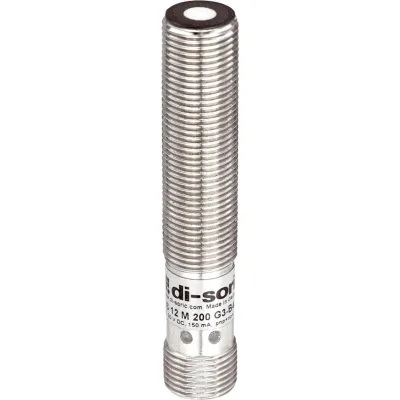 di-soric Ultraschallsensor US 12 M 200 G3-B4 | 20–200mm | IO-Link | Teach-In | NPN | NO/NC | IP67 | Messing | M12