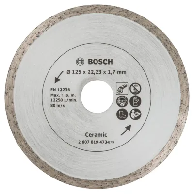 Bosch Diamanttrennscheibe 2607019473 | Fliesen- & Keramik-Trennscheibe | Ø 125 mm | für Naturstein | Trocken-Schnitt