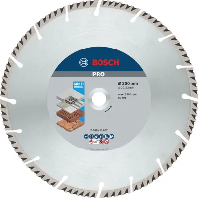 Bosch Diamanttrennscheibe 2608615067 | 300 mm x 22,23 mm | Für Beton & Stahlbeton | Universal | Profiqualität