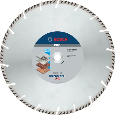 Bosch Diamanttrennscheibe 2608615070 | Beton, Stahlbeton schneiden | Ø 350 mm | Bohrung 20 mm | Stärke 10 mm