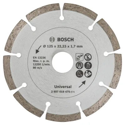 Bosch Diamanttrennscheibe 2607019475 | 125 mm | Trennscheibe für Beton, Backstein, Naturstein | Trockenbetrieb