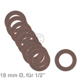 Dichtung Fiberdichtring 12x18mmØ für 1/2" Santiäranwendungen 10Stk