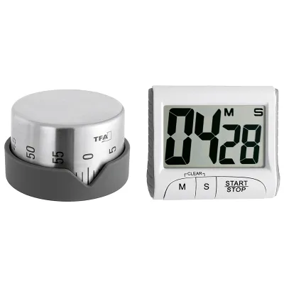 Dig. Timer und Stoppuhr weiß