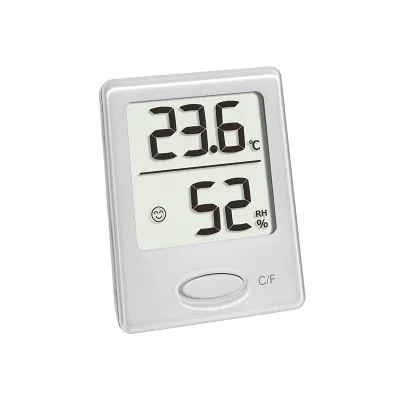 TFA Dostmann Thermo-Hygrometer 30.5041.02 | Digital Raumklima-Messgerät | Temperatur & Luftfeuchtigkeit | Innen | Weiß