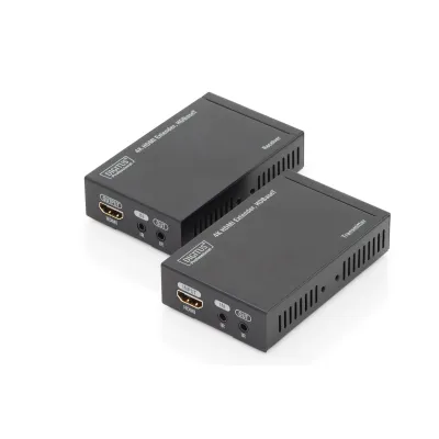 DIGITUS 4K HDMI Extender Set DS-55500 | HDBaseT | 70m Reichweite | UHD 4K/30Hz | Cat 5e/6/7 | inkl. IR-Unterstützung