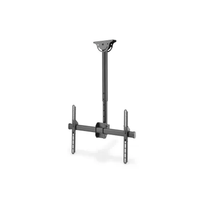 DIGITUS TV-Deckenhalterung DA-90421 | universell 37-70 Zoll | Teleskop Höhenverstellung | 50 kg | schwenkbar | schwarz