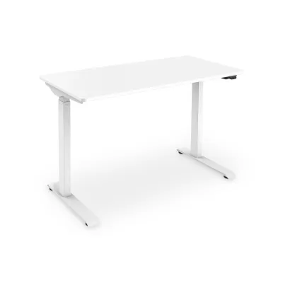 DIGITUS Schreibtisch elektrisch höhenverstellbar DA-90407 | 120x60 cm | bis 50 kg | Holzplatte | weiß