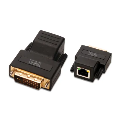 DIGITUS DVI Extender DS-54101 | DVI-D Verlängerung über Cat5/Cat6 | bis 70m | 1920x1200px | ohne Stromversorgung