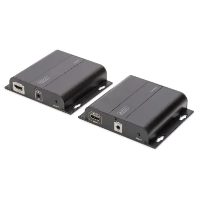 DIGITUS 4K HDMI Extender Set DS-55122 | HDMI Verlängerung über CAT/IP bis 120 m | AV-Funksystem | schwarz