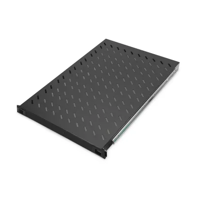 DIGITUS Fachboden DN-19 TRAY-2-1000SW | 19 Zoll Serverschrank | ausziehbar | 1HE | 483x720 mm | 65 kg | perforiert