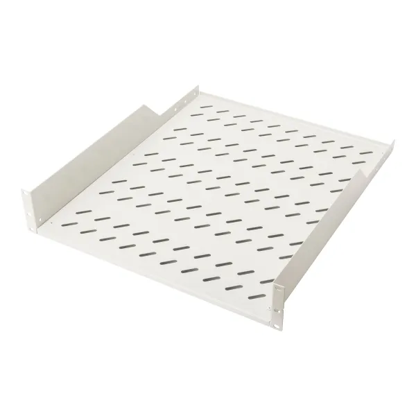 DIGITUS Fachboden DN-19 TRAY-2-55 | 19 Zoll Netzwerkschrank Regalboden | 2HE | 88x483x550 mm | bis 25 kg | RAL 7035 grau