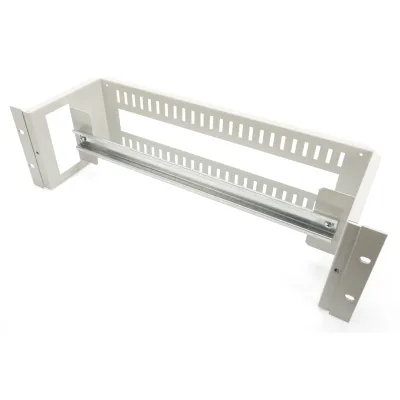 DIGITUS Hutschienenträger DN-19-DIN-3U | 3HE 19" (483mm) | inkl. Hutschiene | 135x480x150mm | grau RAL 7035