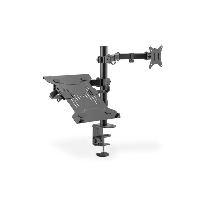 DIGITUS Monitor- & Notebookhalterung DA-90436 | bis 32" 9kg | VESA | Tischklemme | Schwarz Matt
