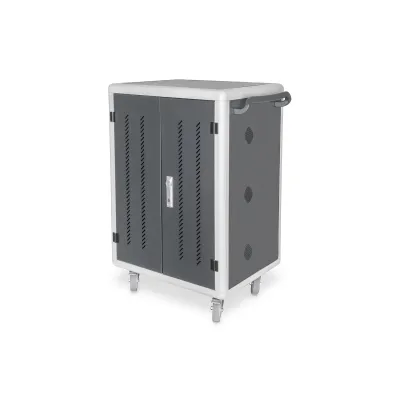 DIGITUS Mobiler Ladeschrank DN-45002 | 30 Notebooks/Tablets bis 15,6 Zoll | USB-A | Metall | 1260x824x650 mm | schwarz