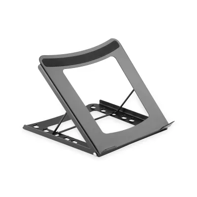 DIGITUS Notebook Ständer DA-90368 | Laptopständer verstellbar 5 Stufen | Stahl | 10-15 Zoll | faltbar | schwarz