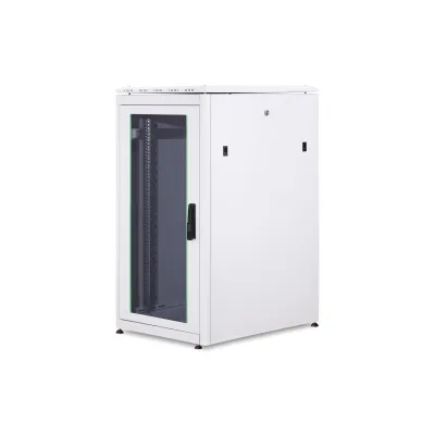 DIGITUS Netzwerkschrank DN-19 22U-6/8-1 | 19 Zoll 22HE | 1164x600x800 mm | Stahl, Glastür | IP20 | 1200 kg | grau