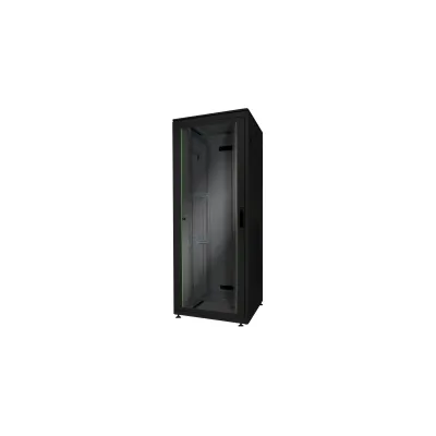 DIGITUS Netzwerkschrank DN-19 32U-8/8-B-1 | 32HE | 19 Zoll 1609x800x800 mm | Stahl | Glastür | schwarz RAL 9005