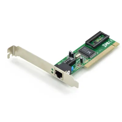 DIGITUS Fast Ethernet PCI Karte DN-1001J | RTL8139 Chipsatz | 10/100 Mbit/s | RJ45 | 32-Bit | Vollduplex Netzwerkadapter