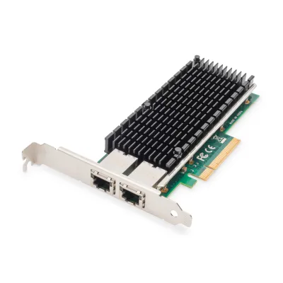 DIGITUS Netzwerkadapter DN-10163 | 2-Port 10GbE PCIe X8 | Intel X540 Chip | RJ45 | Dual Port | inkl. Low Profile Bracket