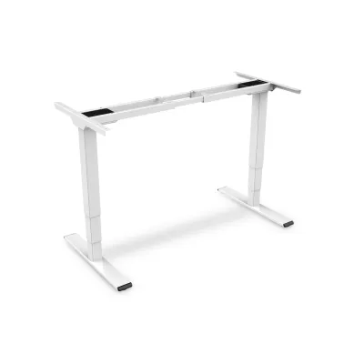 DIGITUS Elektrisch höhenverstellbares Tischgestell DA-90433 | Dual-Motor | 3-Stufen | bis 100 kg | 62-127 cm | Weiß