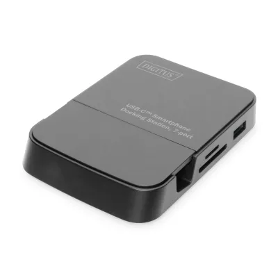 DIGITUS Dockingstation DA-70882 | USB-C Smartphone Dock 7-Port | HDMI 4K | USB 3.0 | SD/MicroSD | Power Delivery