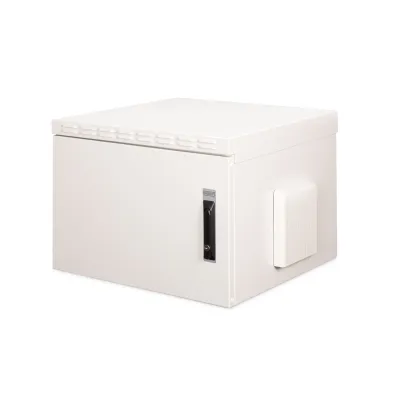 DIGITUS Wandgehäuse DN-19 07U-6/6-I-OD | 19 Zoll Outdoor Netzwerkschrank IP55 | 7HE | 600x600mm | Stahl | Grau RAL 7035