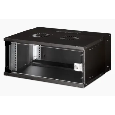 DIGITUS Wandgehäuse SOHO PRO DN-49201 | 19 Zoll Netzwerkschrank 4HE | 240x540x400 mm | abschließbar | IP20