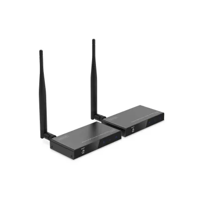 DIGITUS Wireless HDMI Extender Set DS-55346 | 100m Full HD | 1x4 Splitter | HDMI Verlängerung | IR | schwarz