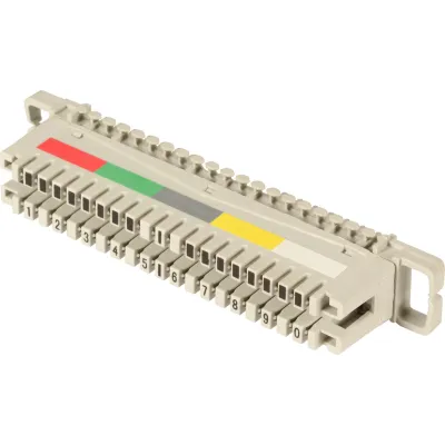 EFB Elektronik Anschlussleiste LSA 2/10 46006.1F | 10 DA | Schneidklemmverbindung | Überspannungsschutz | grau