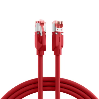 EFB Patchkabel K8052.0,50 | Cat.6A S/FTP | 10 Gigabit Ethernet | RJ45 TM21 Stecker | 0,5m | LSZH | rot