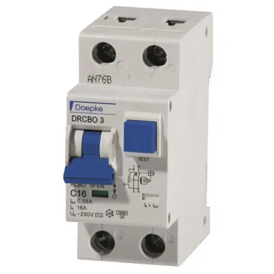 Doepke FI/LS-Schutzschalter DRCBO 3 C16/0,3/1N-A 09932134 | 16A | Typ A | 1-polig+N | 230V | C | 10kA | 2TE